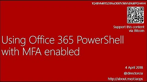 Using Office 365 PowerShell with MFA enabled