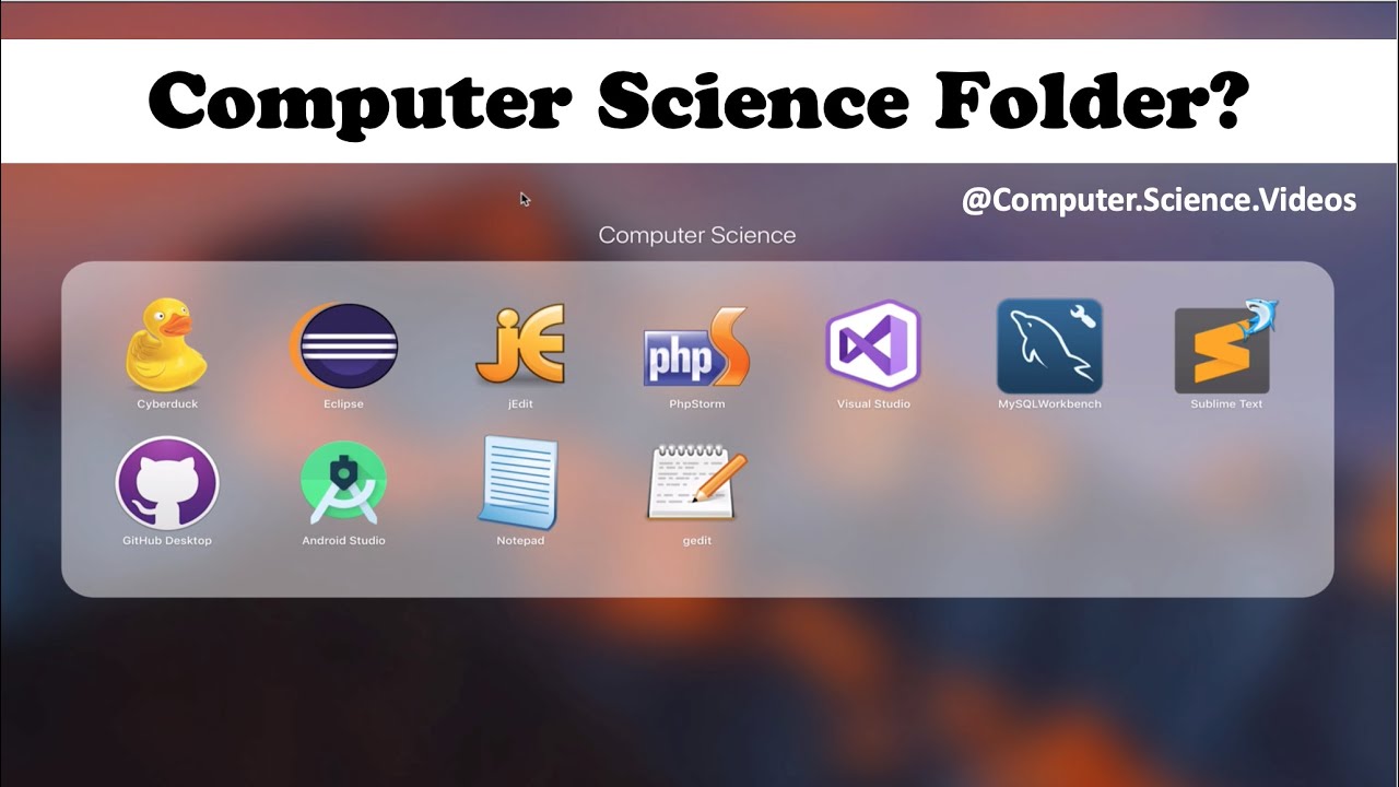 Science Folder Computer What's in My COMPUTER SCIENCE Applications Folder? | New - YouTube