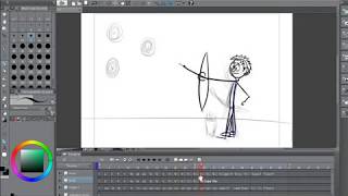 How to animate : Bowman #2 (Clip Studio Paint)(Cartoon Animation Tutorial)