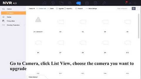 How to upgrade IPC on NVR