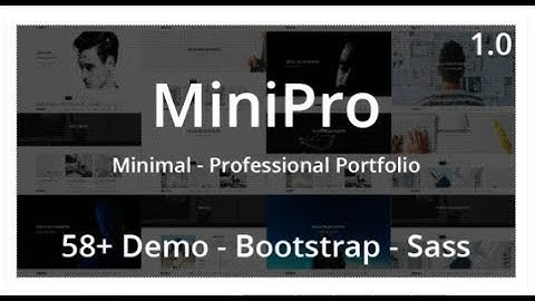 MiniPro - Minimal - Professional Portfolio HTML5 Template | Themeforest Download
