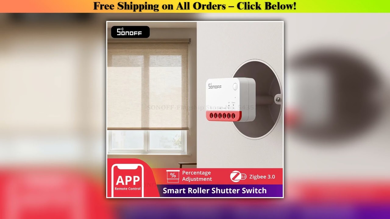 SONOFF MINI-ZBRBS Zigbee Smart Roller Shutter Switch Zigbee Local Scene Signal Booster Transform