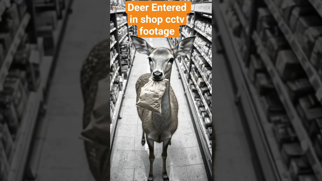 cctvfootage caught a deer ll 