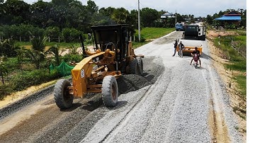Best Machines Motor Grader Mixing Gravel Building New Road, Road Constructoin New Road building
