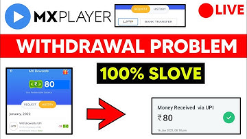 Mx Player Withdraw Problem 😢 - Mx Player Withdraw Problem Slove | Mx Player Withdraw Problem Today