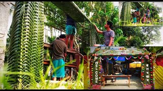 The making of coconut gate|| Natural gate 🌴🌴