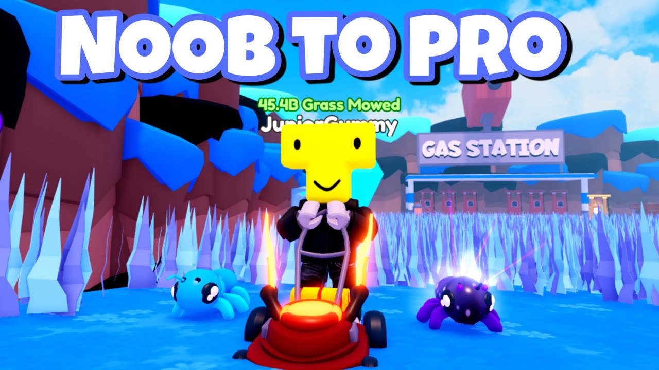 NOOB to PRO in MOW THE LAWN!! (Roblox)