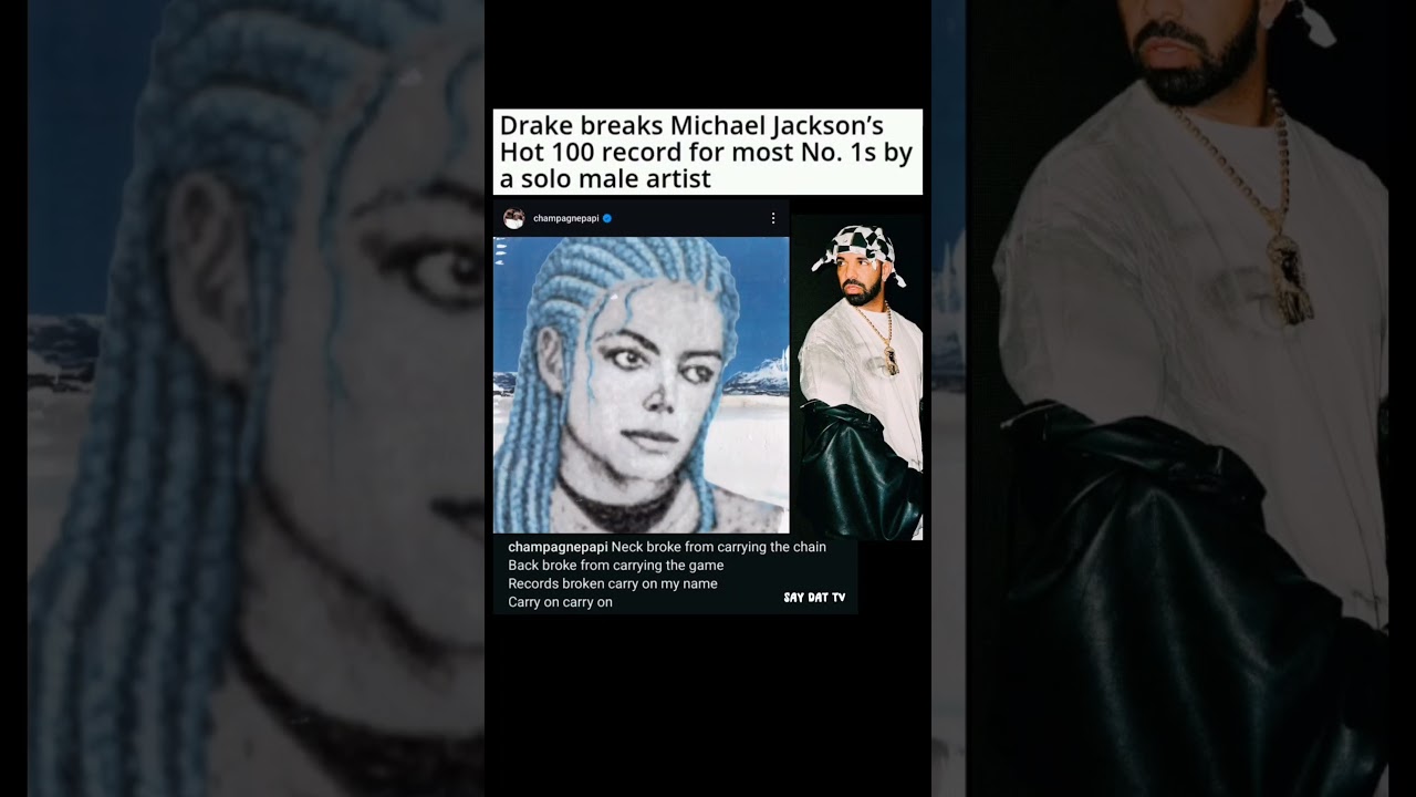 Watch Drake Reacts To Breaking Michael Jackson's Record For Most Number 1 Singles on Billboard. on YouTube Watch Drake Reacts To Breaking Michael Jackson's Record For Most Number 1 Singles on Billboard. on YouTube