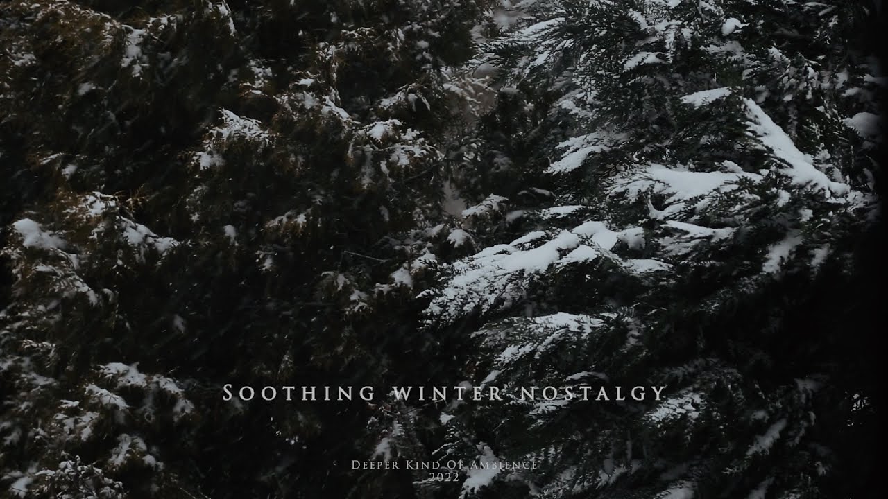 Windy winter ambience with piano and cello... Soothing sleepy snow falling asmr (Skyrim like)