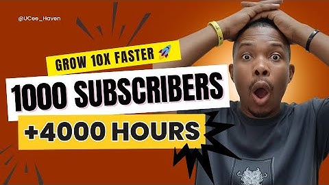 Do THIS to Get 1000 Subscribers and 4000 Watch Hours FASTER