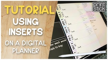 Digital Planning Tutorial: How to add insert to a Digital Planner in GoodNotes 5 Pro Planner Spread