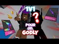 1v1 pour un godly dans murder mystery 2