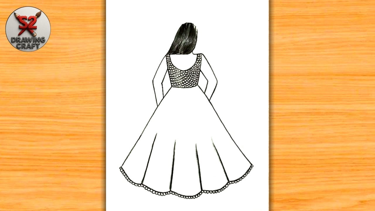 Backside girl drawing | how to a girl draw | step-by-step girl drawing easy | pencil draw