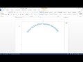 Curve text in Microsoft word 2013