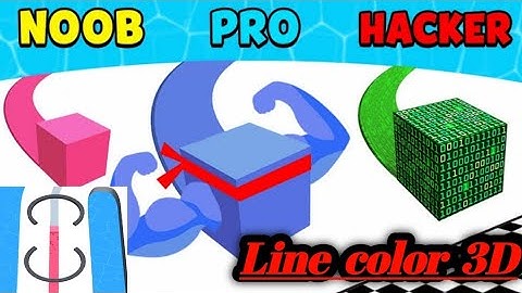 🔥Noob vs pro vs Hacker - Line color 3D🔥| line color 3D - walkthrough gameplay |