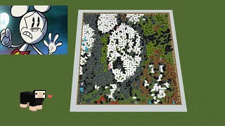 Mickey Mouse on the Minecraft Sheeps