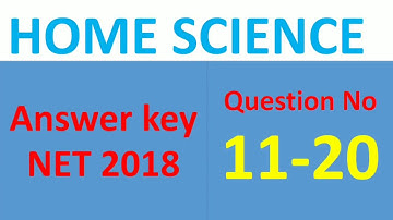 Home Science net exam answer key held on 8 July 2018, home science cbse net answer key 2018, part 4