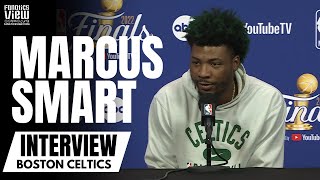 Marcus Smart Reacts to Warriors vs. Celtics NBA Finals, Boston Fans Impatience & Being a Leader