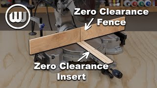 Miter Saw Upgrades  Zero Clearance Insert and Fence