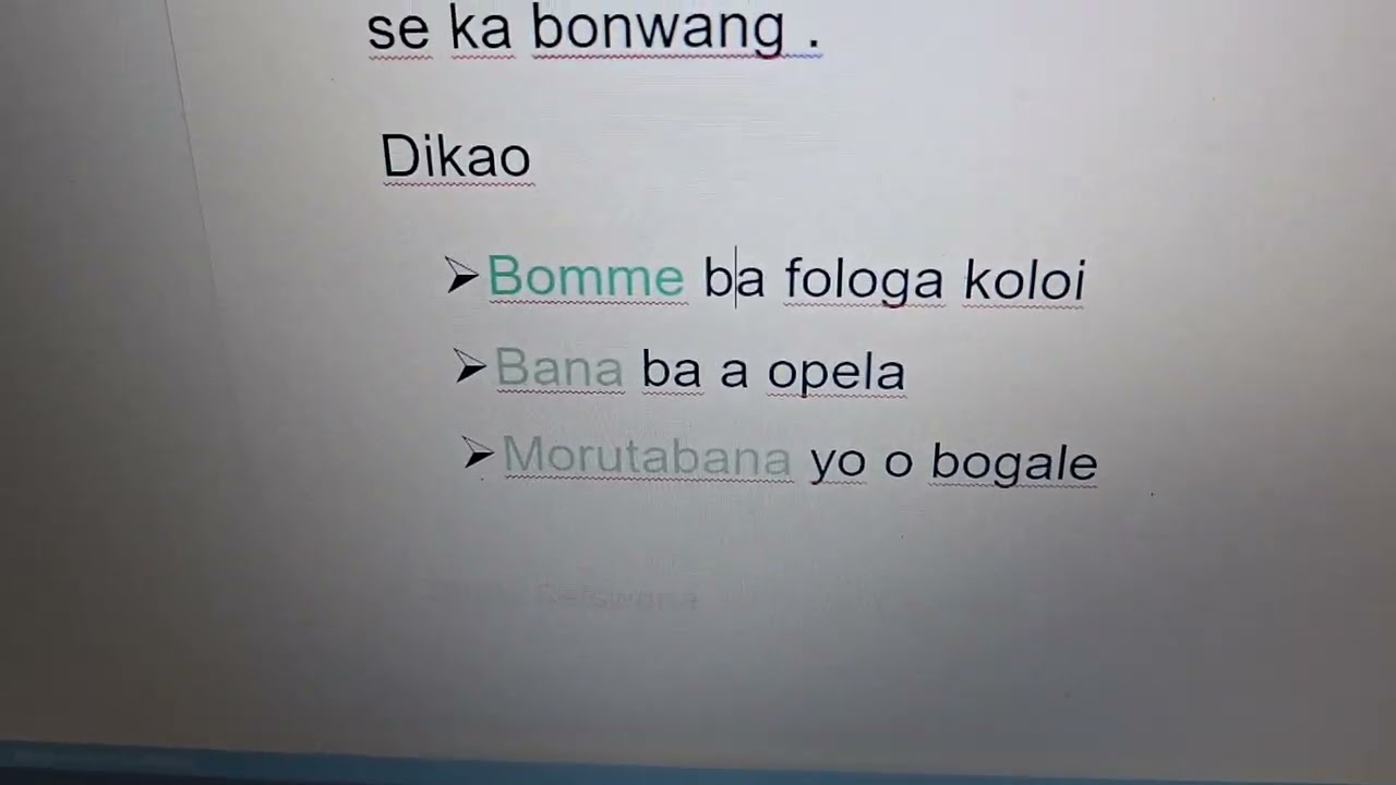 Mefuta ya maina  le popego