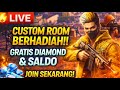 PUSH RANK BARENG &amp; CUSTOM ROOM BERHADIAH DIAMOND GRATIS #ff #freefire #shorts