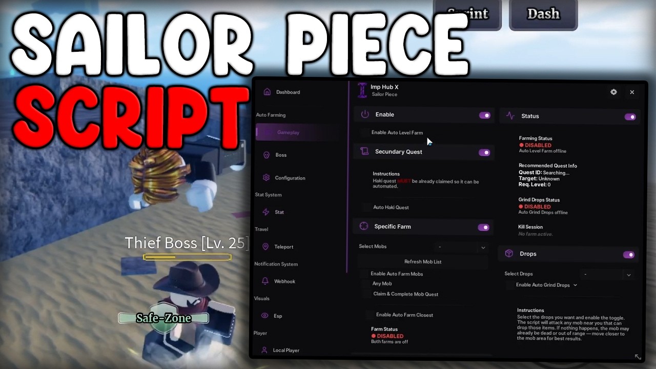 [🧊UPDATE] Sailor Piece NEW Script Auto Farm, Instant Kill Aura, Dupe ...