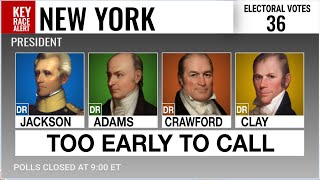 1824 Election Night | Andrew Jackson vs. John Quincy Adams vs. William Crawford vs. Henry Clay
