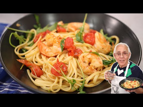 Linguine with Shrimp and Arugula