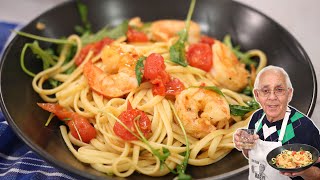 Linguine with Shrimp and Arugula