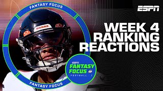 Week 4 Ranking Reactions | Fantasy Focus 🏈