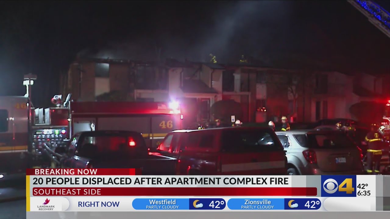 20 people displaced following apartment fire - YouTube