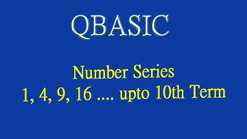 16 Number Series 1, 4, 9, 16 .... upto 10th Term (by Technical School)
