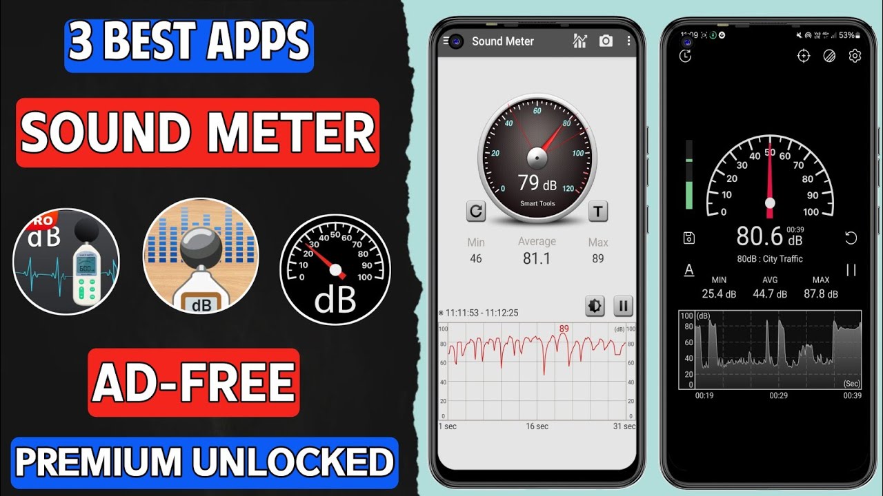3 Best Free Sound Meter Apps For Android - YouTube