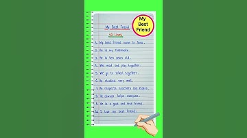 10 Lines On My Best Friend in English/Essay On My Best Friend in English/My Best Friend Essay