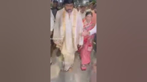 mega star chiru in tirumala trip.   happy birthday sir