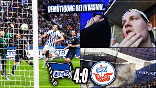 KLATSCHE IN BERLIN... Hertha BSC - Hansa Rostock Stadion Vlog | Über 20000 Hansa Fans, Pyro, Flitzer