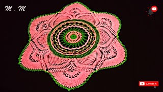 TAPETE DE 6 CURVAS TEJIDO A CROCHET PASO A PASO (PARTE 4)| MANUALIDADES MARTINA TAPETE DE 6 CURVAS TEJIDO A CROCHET PASO A PASO (PARTE 4)| MANUALIDADES MARTINA