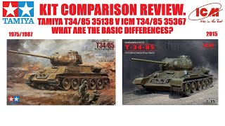 KIT COMPARISON REVIEW. 1/35 T34-85. TAMIYA 35138 V ICM 35367. WHAT ARE THE BASIC DIFFERENCES