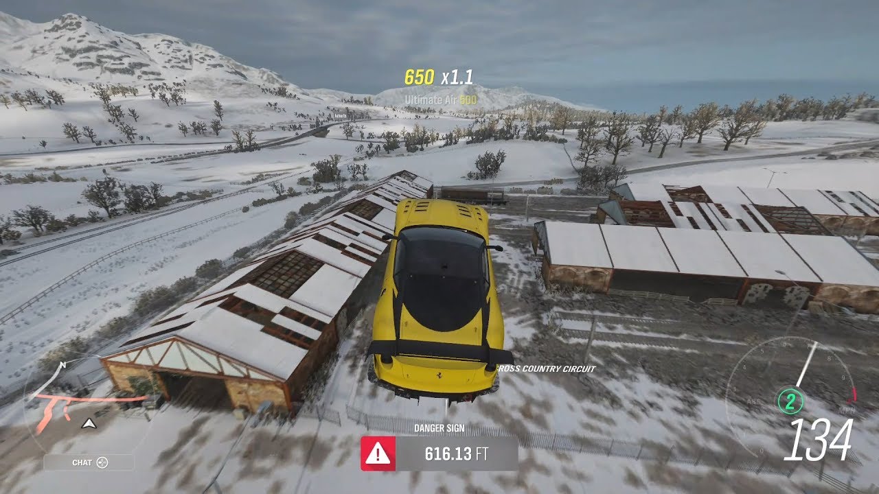 Forza Horizon 4 Rail Yard Ramp Danger Sign How To (winter) YouTube