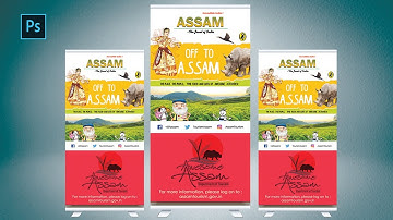 How To Design Professional Roll Up Banner I Standee Design in photoshop - Photoshop Tutorial