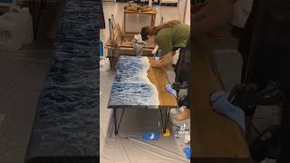 Make A Sea Wave Tea Table From Epoxy Resin