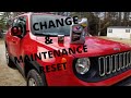 JEEP RENEGADE OIL CHANGE & MAINTENANCE RESET // HOW TO