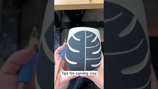 My best tip for carving pottery and getting a clean finish.