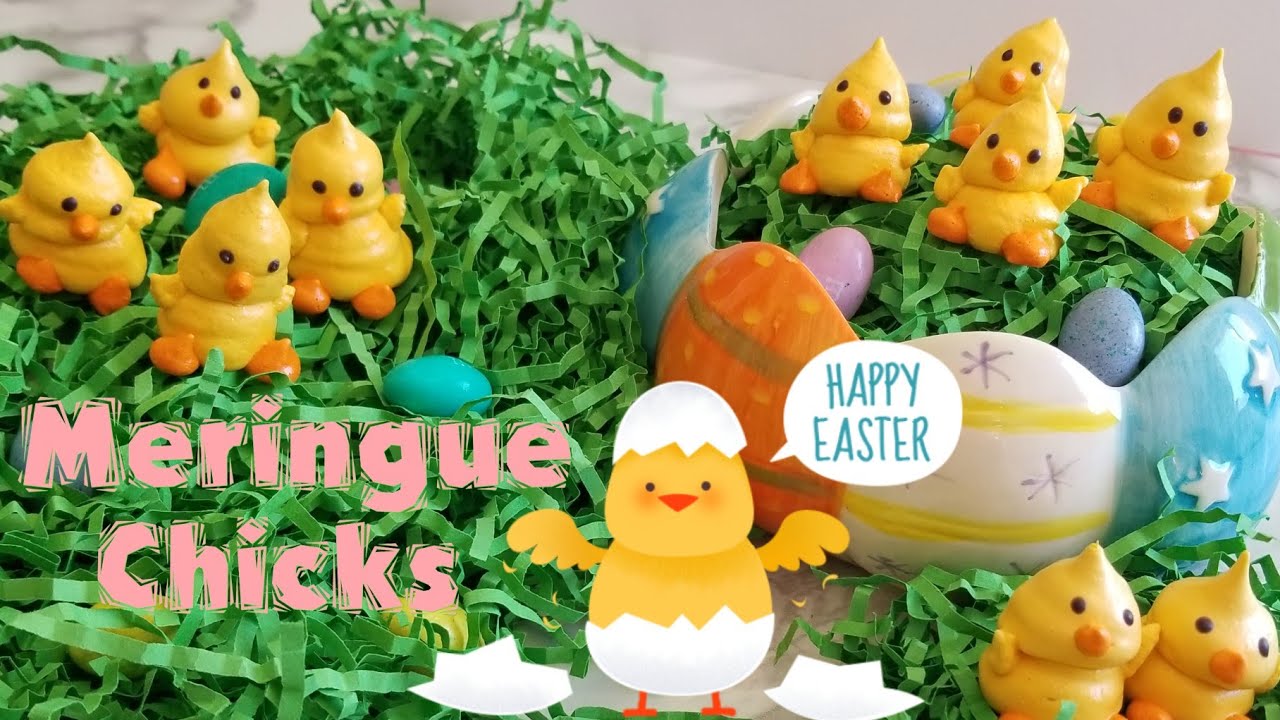 How to make EASTER MERINGUE CHICK COOKIES🐥