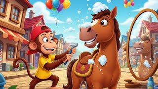 Lakdi Ki Kathi Kathi Pe Ghoda 🐴 | Funny Cartoon Kids Song | Hindi Rhymes screenshot 3