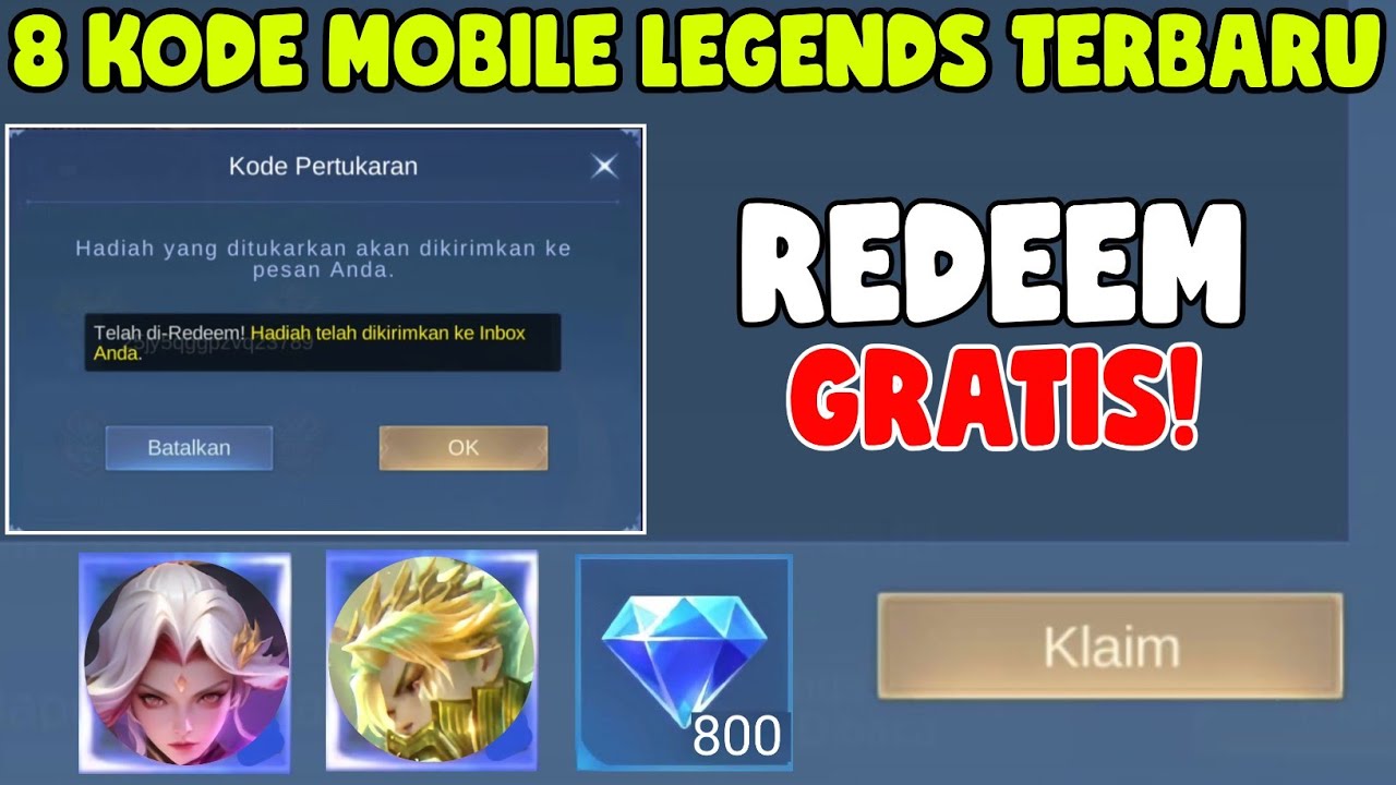 8 KODE REDEEM MOBILE LEGENDS TERBARU | KODE REDEEM ML HARI INI JANUARI 2026