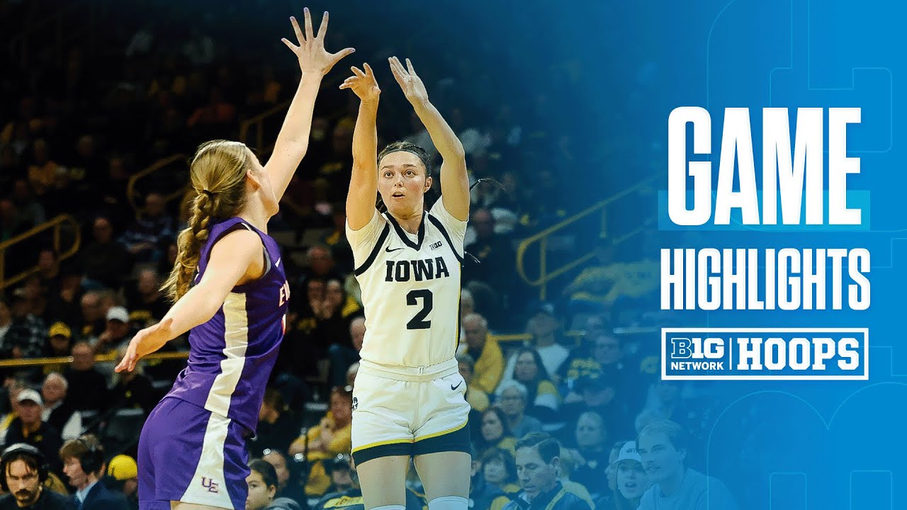 Evansville vs. Iowa | Highlights | Big Ten Basketball | 11/09/25