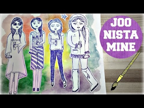 Kuidas joonistada tüdrukutest vesivärvide taustal pilti? | MeisterKala
