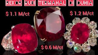 World's Most expensive ruby, highest price record of ruby gemstone in the jewel auction