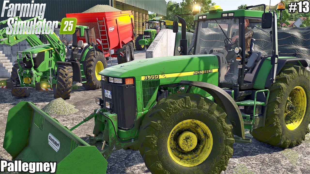 LEVELING, COMPACTING, COVERING SILO BUNKER AND BALING ALFALFA | Pallegney | 13